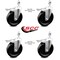 Service Caster 6 Inch Phenolic Swivel 12mm Threaded Stem Caster Set with Total Lock Brake SCC-TSTTL20S615-PHR-M1215-4 - alternate 1